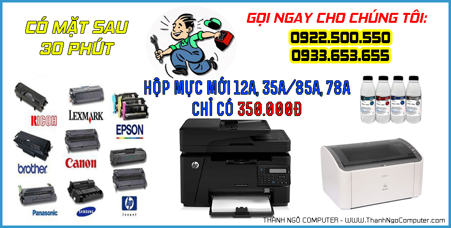 Bơm mực máy in tận nơi tại Quận Phú Nhuận