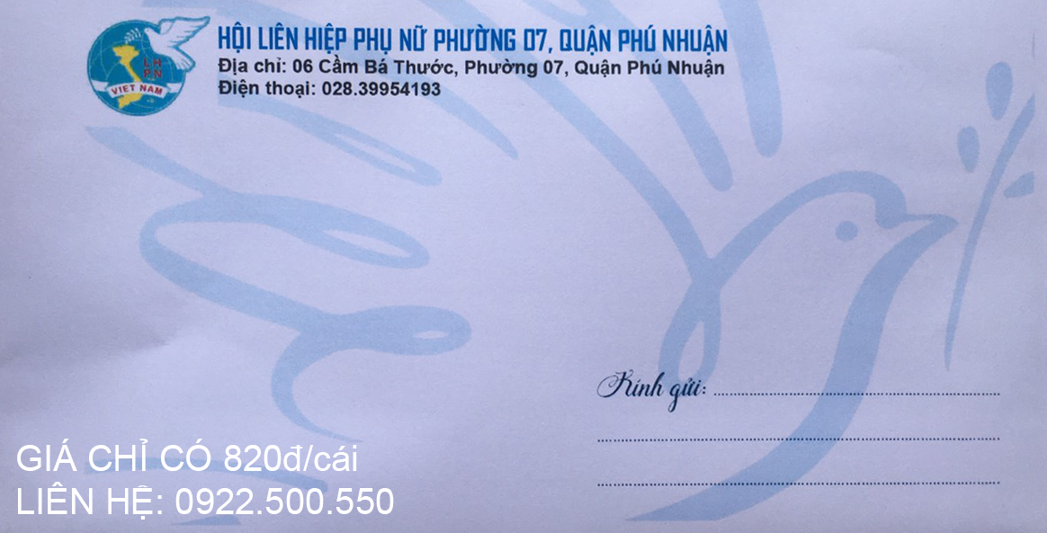 mẫu bao thư hội liên hiệp phụ nữ uỷ ban nhân dân phường